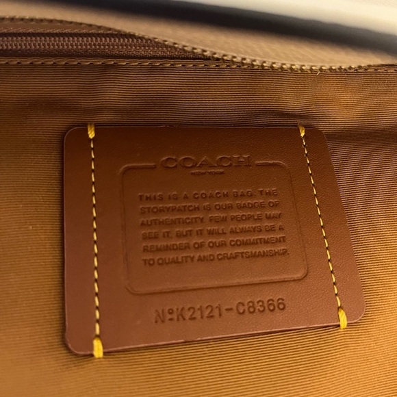 Coach Pebble Leather Alana Shoulder Tote In Colorblock - Ivory Multi - Picture 5 of 10